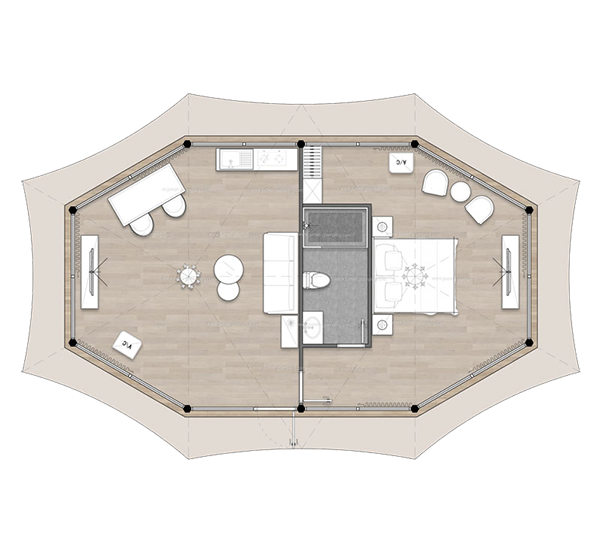 design lodge tent layout Z2